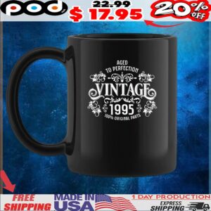 Aged to perfection vintage 1995 100 original parts t shirt