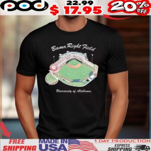 Alabama Crimson Tide Alabama Right Field university of Alabama Sewell Thomas Stadium shirt