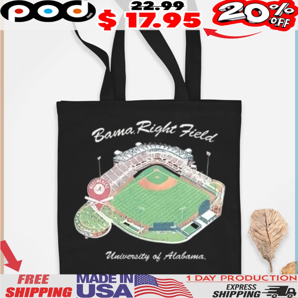 Alabama Crimson Tide Alabama Right Field university of Alabama Sewell Thomas Stadium shirt