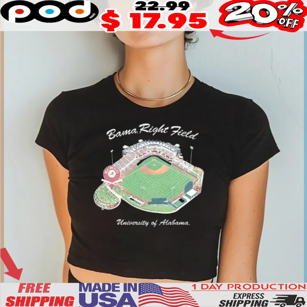 Alabama Crimson Tide Alabama Right Field university of Alabama Sewell Thomas Stadium shirt