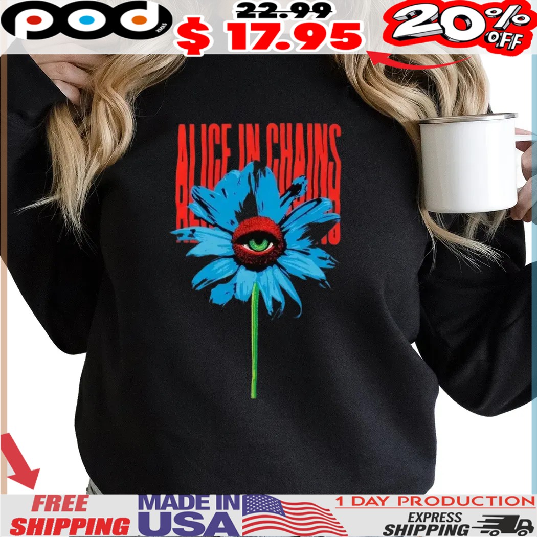 Alice In Chains Blue Eye Flower Shirt Alice In Chains Blue Eye Flower Shirt