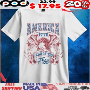 America Land of the Free 4th of July Freedom Independence Day Vintage T Shirt