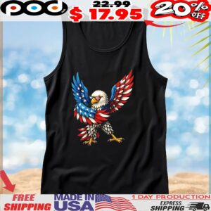 American flag USA dabbing bald eagle patriotic 4th of july t shirt