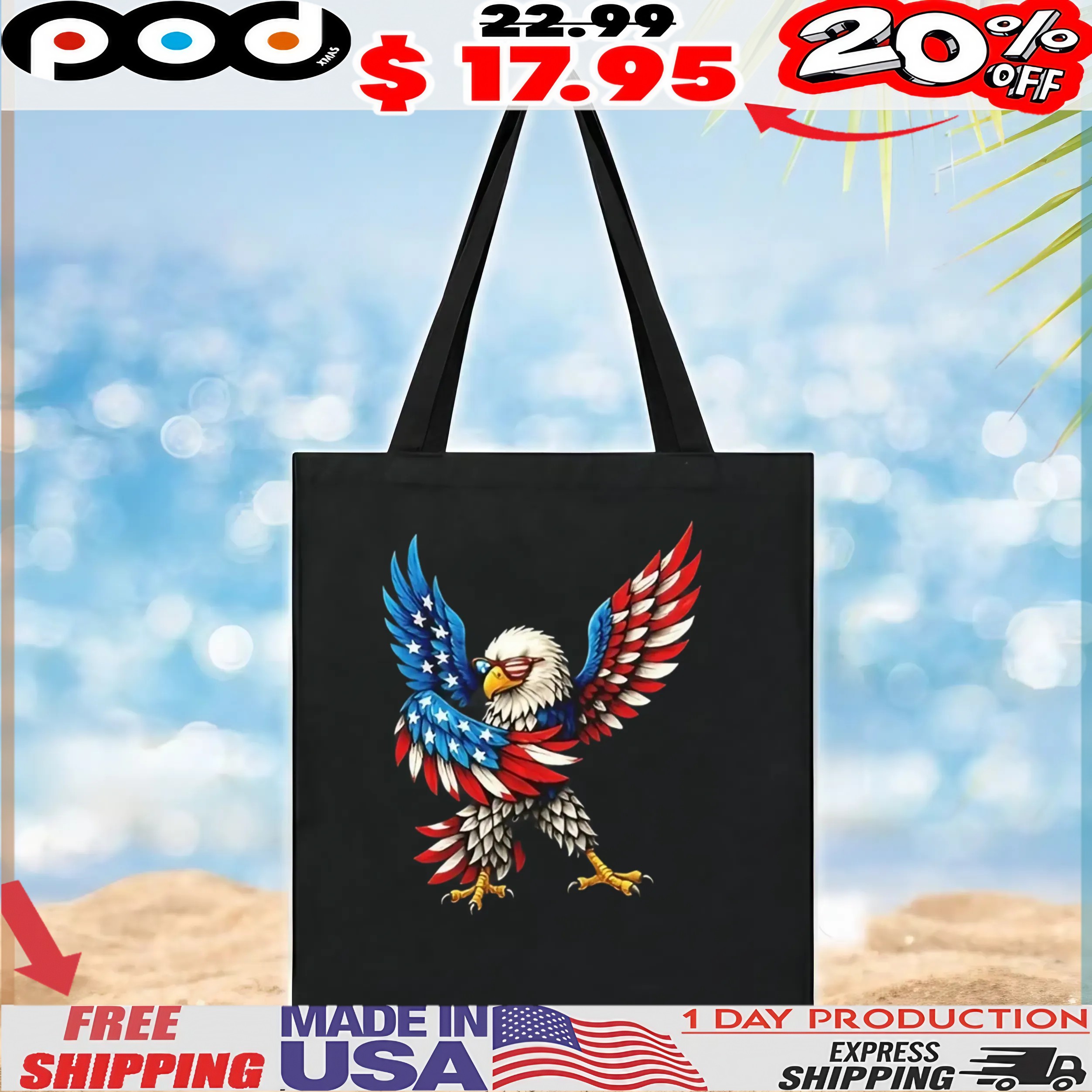 American flag USA dabbing bald eagle patriotic 4th of july t shirt