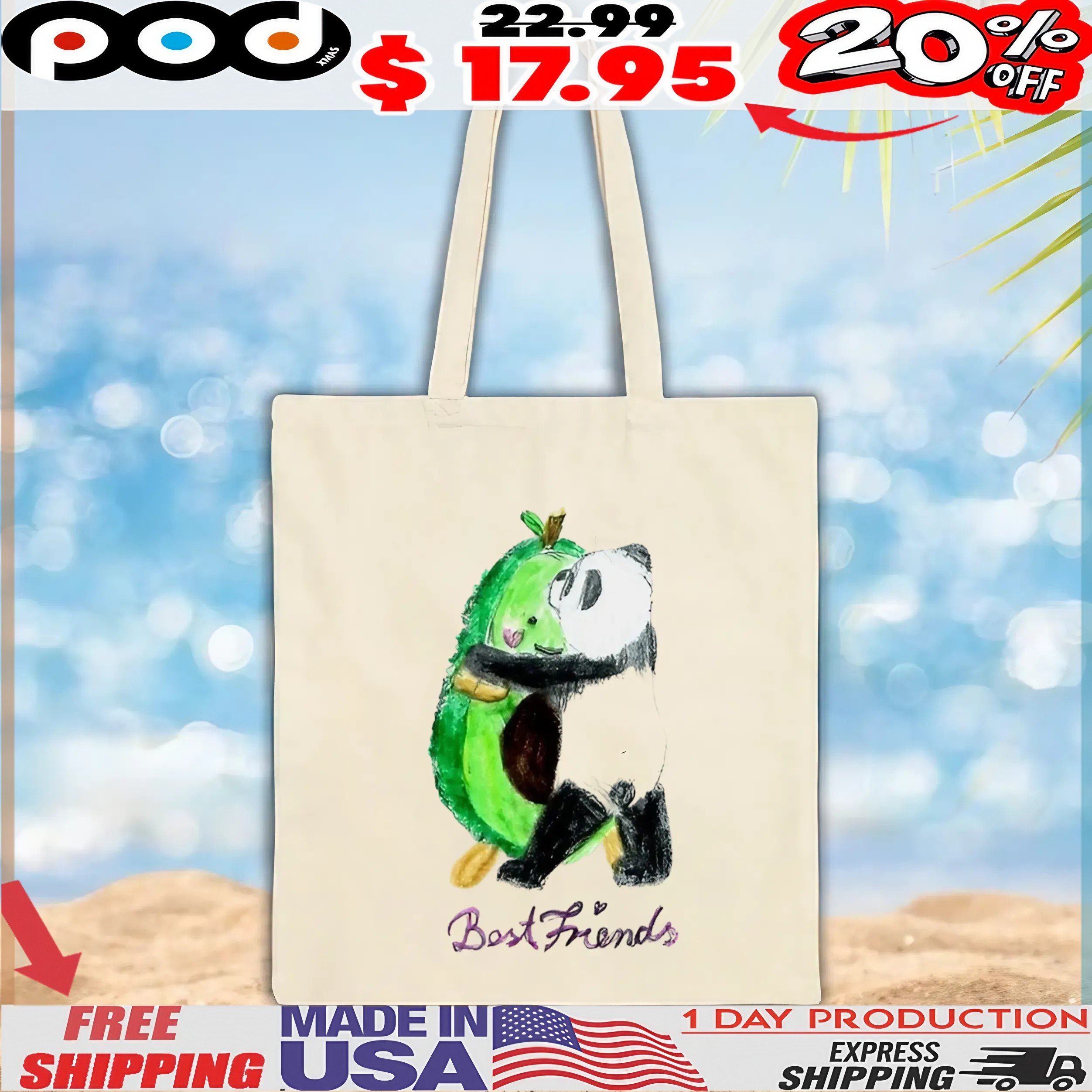 An avocado and a panda hug each other sweetly drawing t shirt