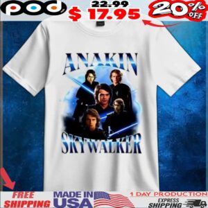 Anakin Skywalker Jedi Vintage Bootleg Style T Shirt
