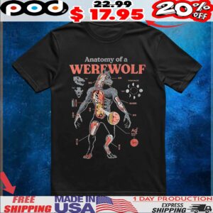 Anatomy of a werewolf t shirt
