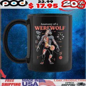 Anatomy of a werewolf t shirt