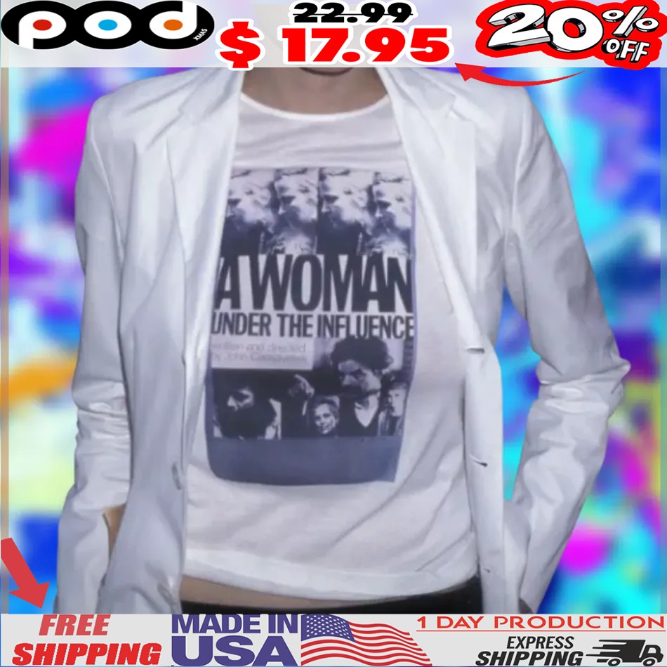 Angelina Jolie Wearing A Woman Under The Influence Shirt Angelina Jolie Wearing A Woman Under The Influence Shirt