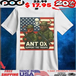 Ant Ox The Memorial Day support The Troops flag t shirt