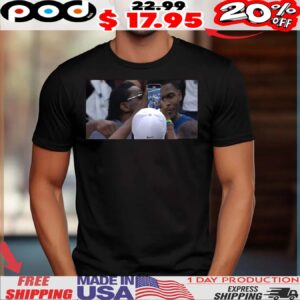 Anthony Edwards + Michael Irvin Kiss moment after Game 2 Shirt