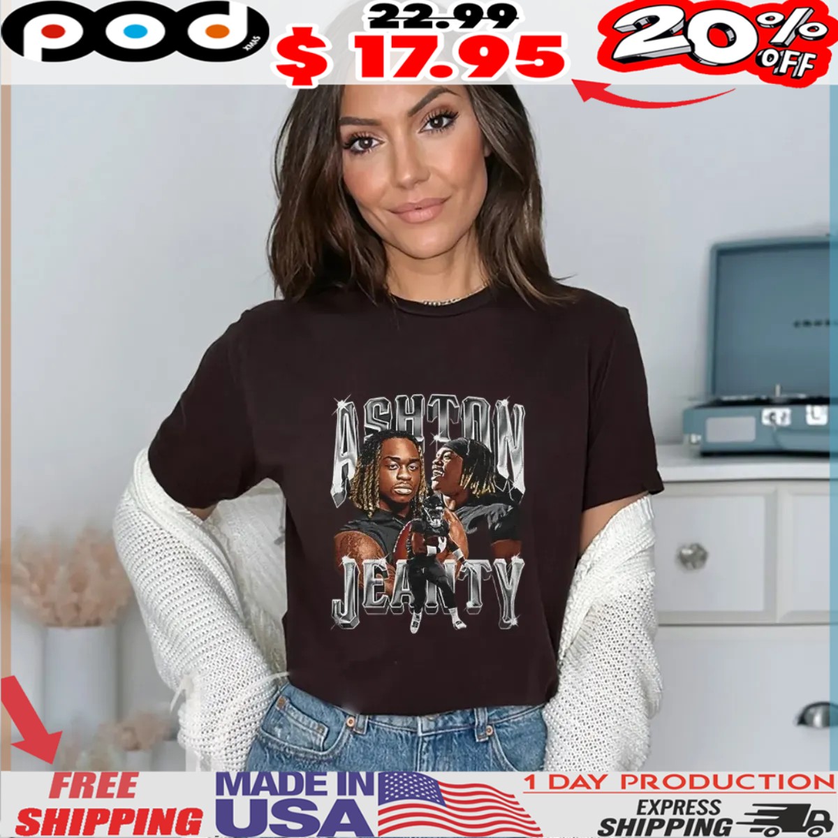 Ashton Jeanty Las Vegas Raiders Nfl Football Vintage Bootleg Style Shirt Ashton Jeanty Las Vegas Raiders Nfl Football Vintage Bootleg Style Shirt