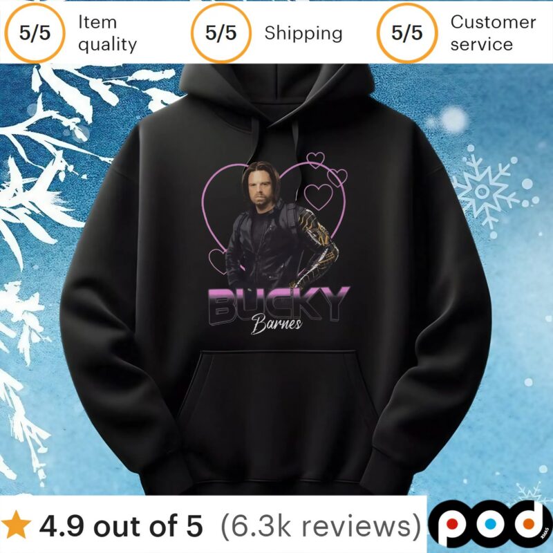 Marvel Thunderbolts Bucky Barnes Hearts T Shirt