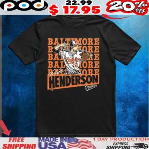 Baltimore Orioles Gunnar Henderson MLB baseball player signature t shirt