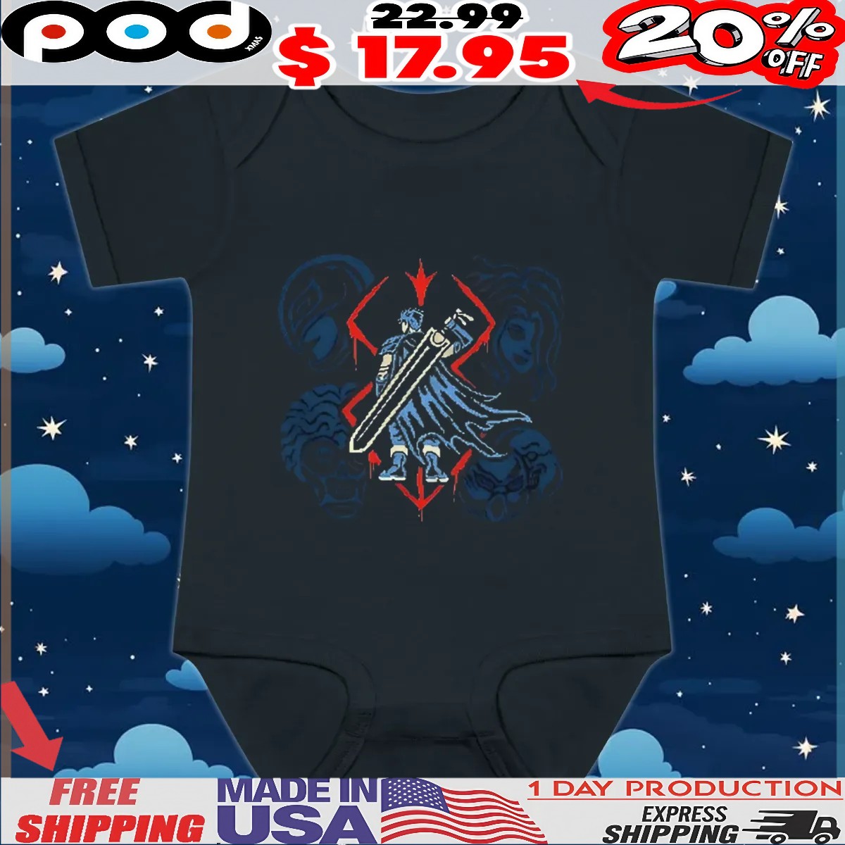 Berserk Evil Omen t shirt