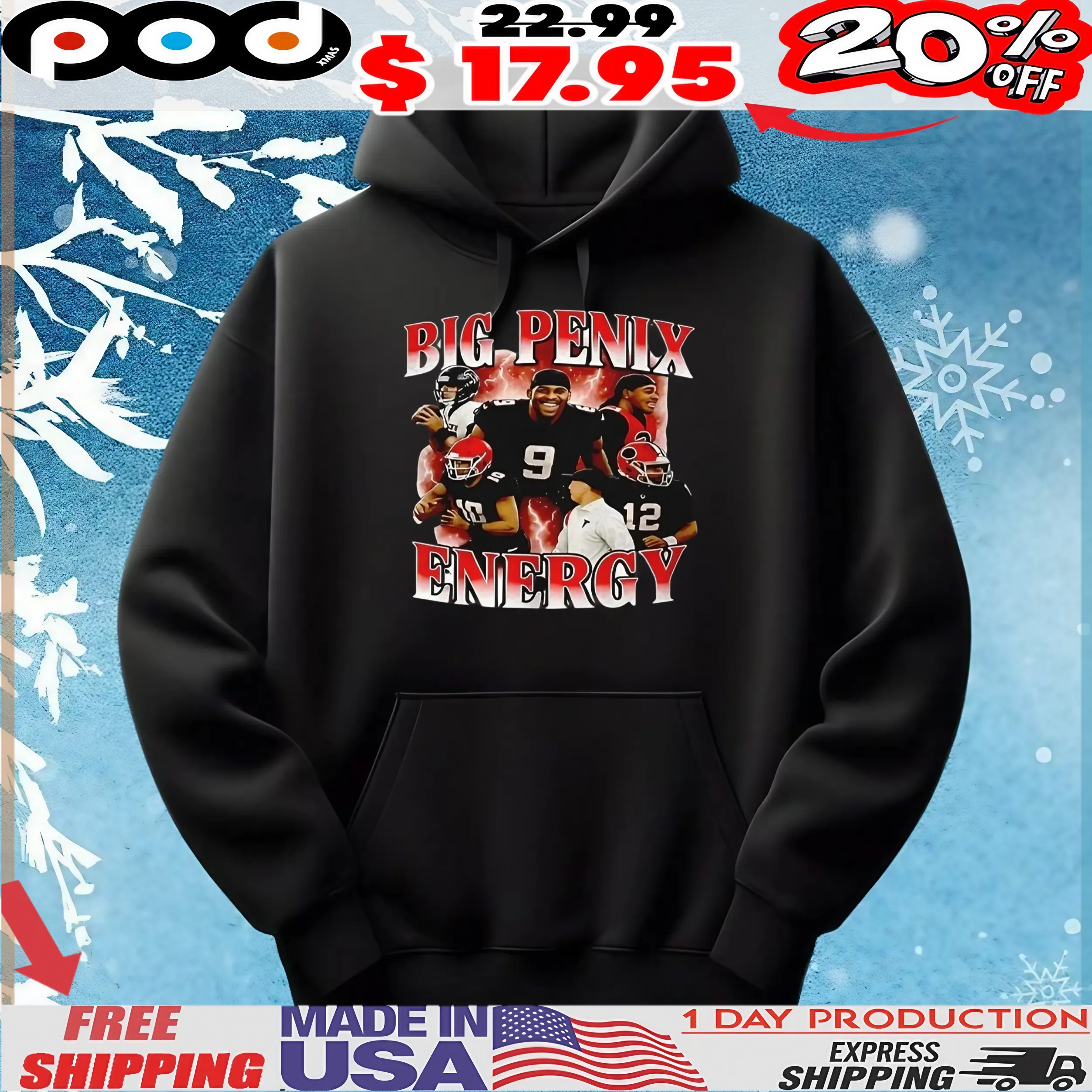 Big Penix Energy Michael Penix Jr Atlanta Falcons Vintage Bootleg Style T Shirt