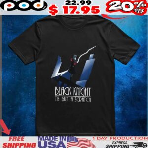Black Knight Monty Python and the Holy Grail X Batman The Animated Series Tis But A Scratch Knight t shirt