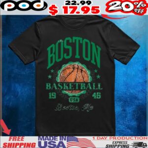 Boston Celtic Basketball 1946 USA Vintage T Shirt