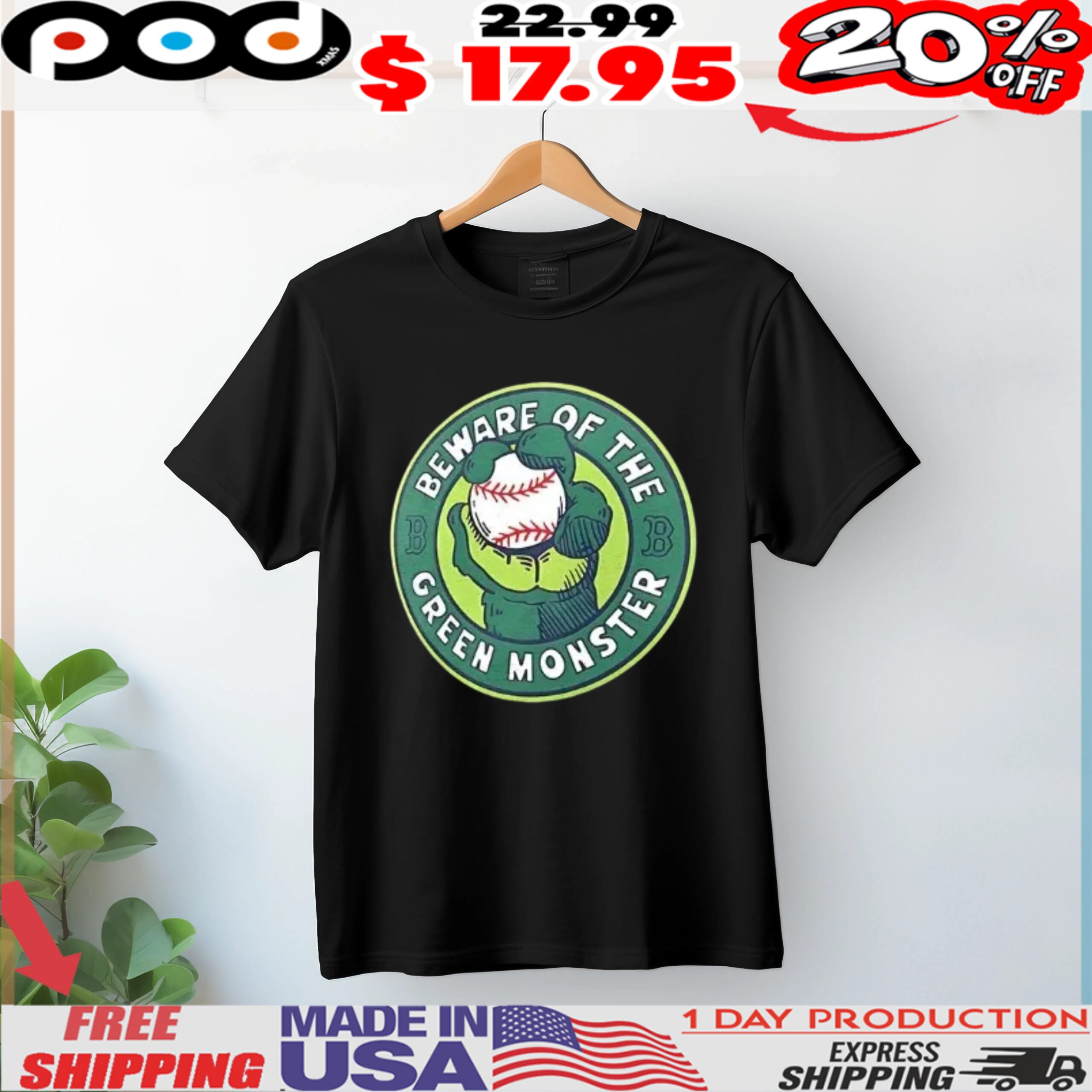 Boston Red Sox beware of the green monster hometown vintage logo shirt Boston Red Sox beware of the green monster hometown vintage logo shirt