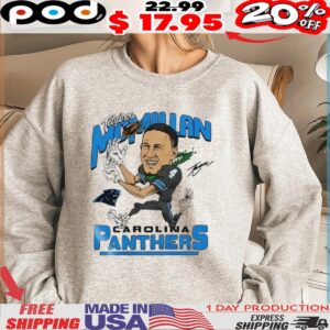 Carolina Panthers Tetairoa McMillan NFL football player signature shirt