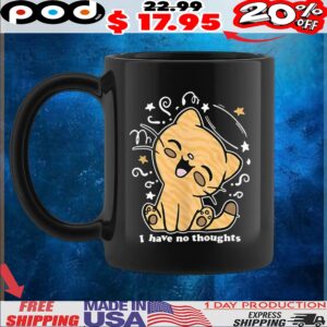 Cat I have no thoughts t shirt
