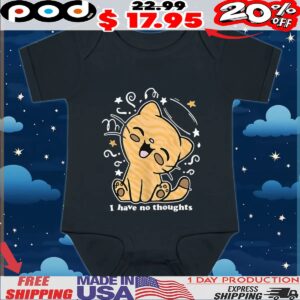 Cat I have no thoughts t shirt