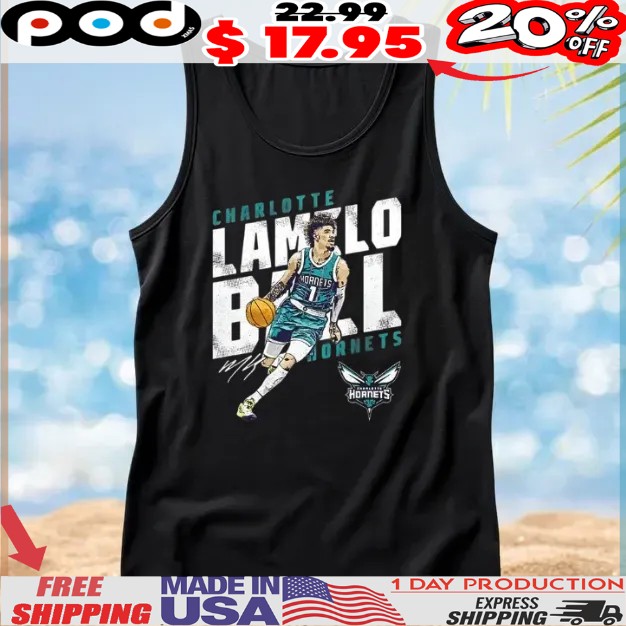 Charlotte Lamelo Ball Hornets Basketball Player Slant Signature Vintage Shirt