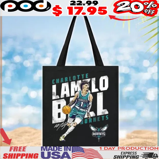 Charlotte Lamelo Ball Hornets Basketball Player Slant Signature Vintage Shirt