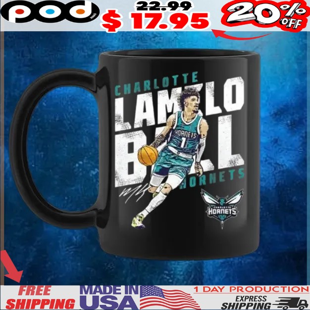 Charlotte Lamelo Ball Hornets Basketball Player Slant Signature Vintage Shirt