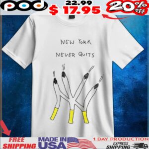 Cigarette New York never quits t shirt