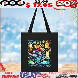 Colorful cats and skulls nine lives shirt