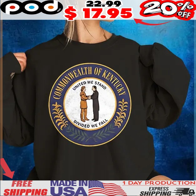 Commonwealth of Kentucky United we stand divided we fall logo T Shirt