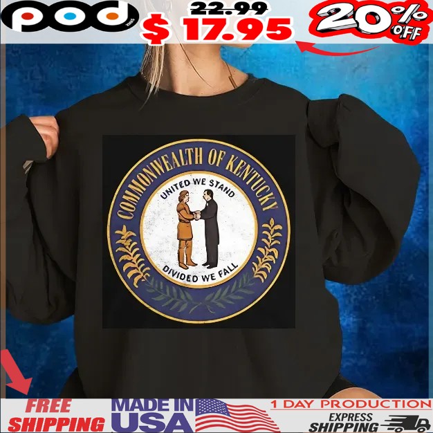Commonwealth of Kentucky United we stand divided we fall logo T Shirt Commonwealth of Kentucky United we stand divided we fall logo T Shirt