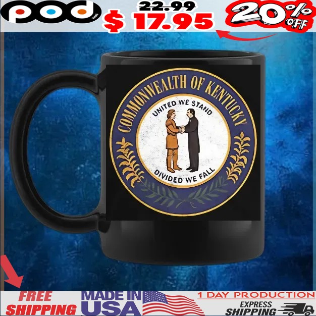 Commonwealth of Kentucky United we stand divided we fall logo T Shirt Commonwealth of Kentucky United we stand divided we fall logo T Shirt