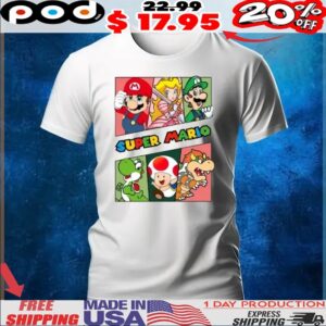 Coquette Bows Super Mario And Luigi Princess Peach Mario Friends Shirt