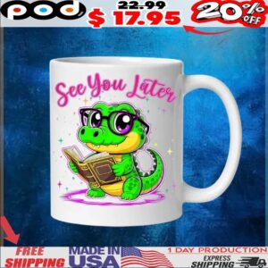 Crocodile See You Later Alligator Teacher Summer Last Day of School Teacher T Shirt