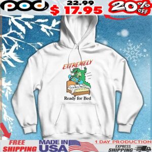 Crocodile Skateboarding Extremely Ready For Bed t shirt