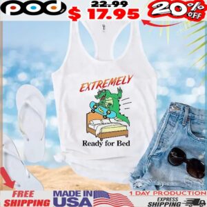 Crocodile Skateboarding Extremely Ready For Bed t shirt