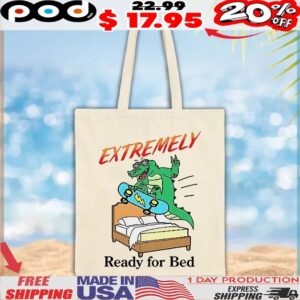 Crocodile Skateboarding Extremely Ready For Bed t shirt