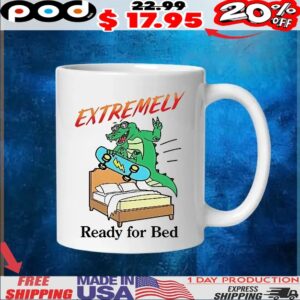 Crocodile Skateboarding Extremely Ready For Bed t shirt