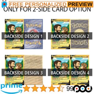 Custom Anime Photo Pokemon Father's Day Wallet Hologram Card