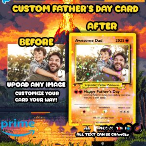 Custom Anime Pokemon Father's Day Hologram Card