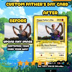 Custom Anime Pokemon Father's Day Hologram Card