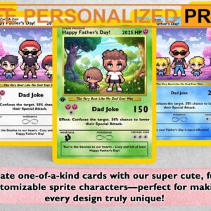 Custom Gamer Pixel Father's Day Pokemon Card