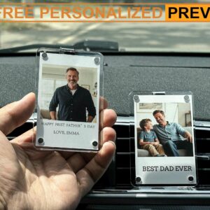 Custom Photo Drive Safe Unique Father's Day Gift For Dad Car Visor Clip