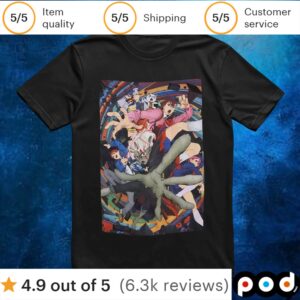 Dandadan Group Spiral Poster T Shirt