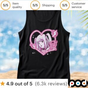 Death Note Misa Pink Heart Portrait T Shirt