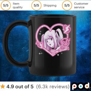 Death Note Misa Pink Heart Portrait T Shirt
