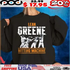 Detroit Tigers Lean Riley Greene swing hitting machine t shirt