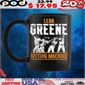 Detroit Tigers Lean Riley Greene swing hitting machine t shirt